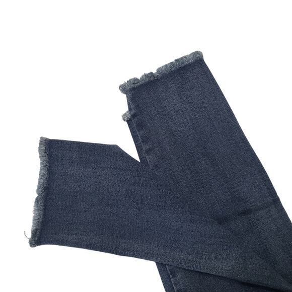 William Rast Highrise Ankle Jeans Raw Hem Exposed Button Front Size 25 - Picture 3 of 14